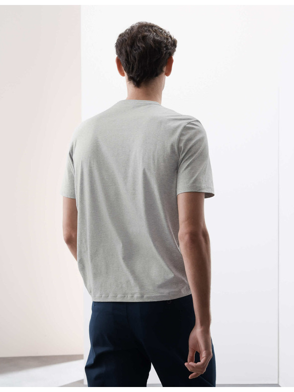 Marks & Spencer Тениска от премиум памук, тесен силует Marks & Spencer сива