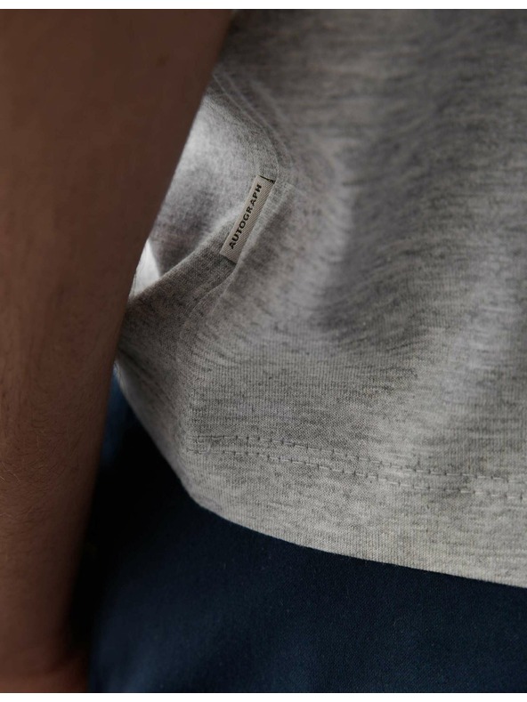 Marks & Spencer Тениска от премиум памук, тесен силует Marks & Spencer сива