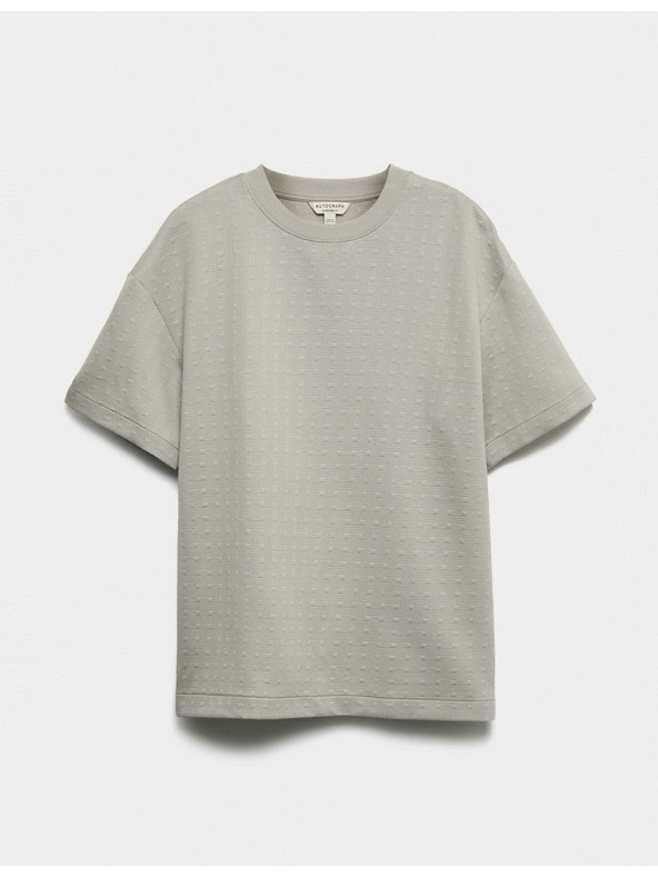 Marks & Spencer Жакардова тениска Scuba с високо съдържание на памук Marks & Spencer сива