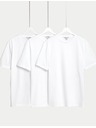 Marks & Spencer Тениска от чист Supima® памук, 3 бр. Marks & Spencer бяла