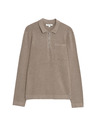 Marks & Spencer Поло риза Milano Knit с разхлабен цип Marks & Spencer кафява