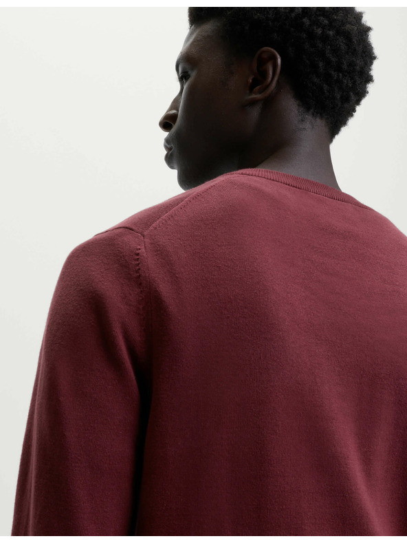 Marks & Spencer Чисто памучен суитшърт с V-образно деколте Marks & Spencer червена