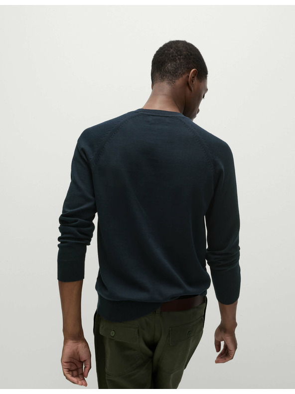 Marks & Spencer Суитшърт от чист памук с деколте до врата Marks & Spencer морско синя