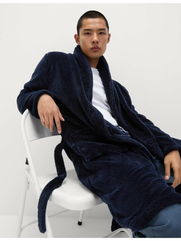 Marks & Spencer Флисов халат Supersoft Marks & Spencer тъмносиня