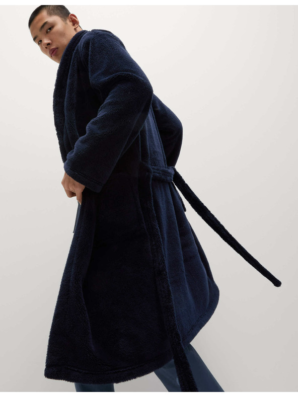 Marks & Spencer Флисов халат Supersoft Marks & Spencer тъмносиня