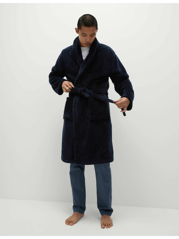 Marks & Spencer Флисов халат Supersoft Marks & Spencer тъмносиня