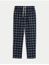 Marks & Spencer Карирани пижамени панталони от 100% памук Marks & Spencer тъмносиня