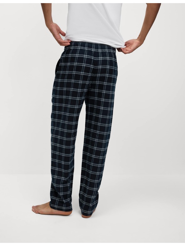 Marks & Spencer Карирани пижамени панталони от 100% памук Marks & Spencer тъмносиня