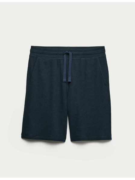 Marks & Spencer Домашни шорти от чиста памучна материя с вафлена текстура Marks & Spencer тъмносиня