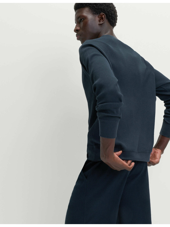 Marks & Spencer Домашни шорти от чиста памучна материя с вафлена текстура Marks & Spencer тъмносиня