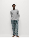 Marks & Spencer Карирана пижама от чиста памучна материя Marks & Spencer сива