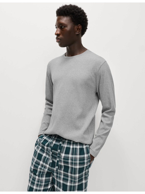 Marks & Spencer Карирана пижама от чиста памучна материя Marks & Spencer сива