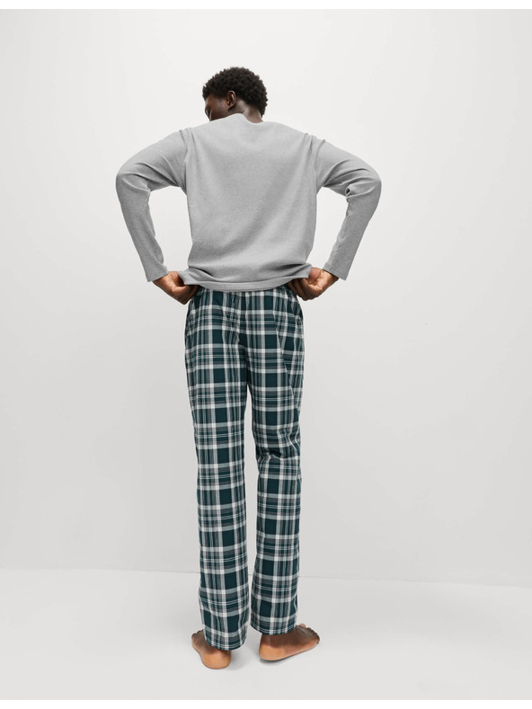 Marks & Spencer Карирана пижама от чиста памучна материя Marks & Spencer сива