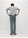 Marks & Spencer Карирана пижама от чиста памучна материя Marks & Spencer сива