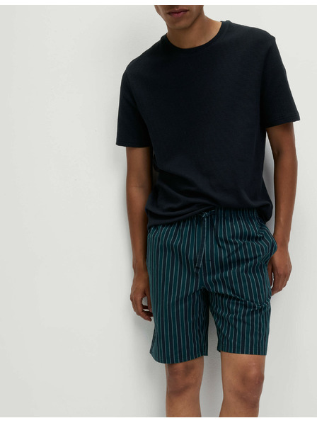 Marks & Spencer Пижама от чиста памучна материя с вафлена текстура Marks & Spencer тъмносиня