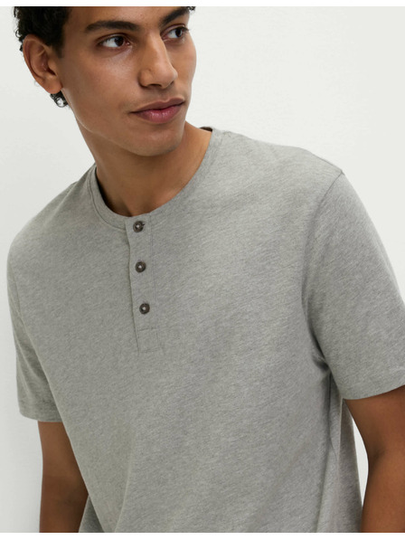 Marks & Spencer Карирана пижама от чиста памучна материя с остро деколте Marks & Spencer сива