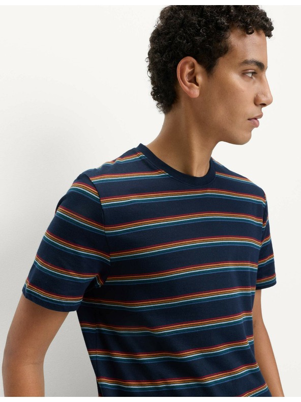 Marks & Spencer Пижама с дъгови ивици от чиста памучна материя Marks & Spencer тъмносиня