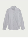 Marks & Spencer Разтегателна памучна риза с класически силует с технология 360 Flex™ Marks & Spencer сива