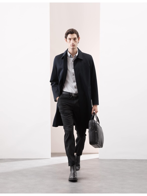 Marks & Spencer Разтегателна памучна риза с класически силует с технология 360 Flex™ Marks & Spencer сива