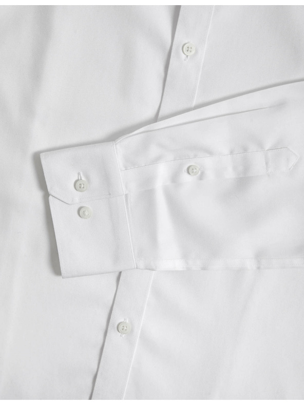 Marks & Spencer Риза от памук с класически силует с незабавна грижа Marks & Spencer бяла