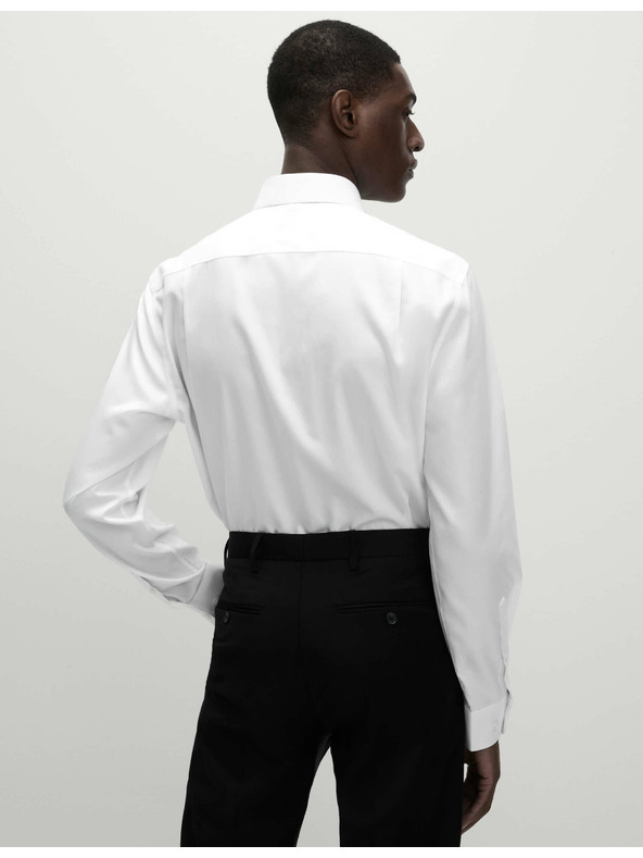 Marks & Spencer Риза от памук с класически силует с незабавна грижа Marks & Spencer бяла