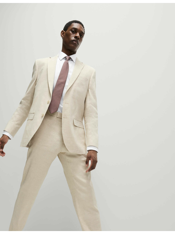 Marks & Spencer Риза с тесен силует и вратовръзка, лесна за гладене Marks & Spencer бяла