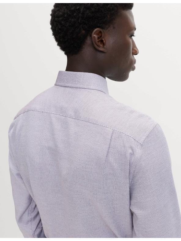 Marks & Spencer Луксозна риза с нормален силует от чист памук с текстура Marks & Spencer червена