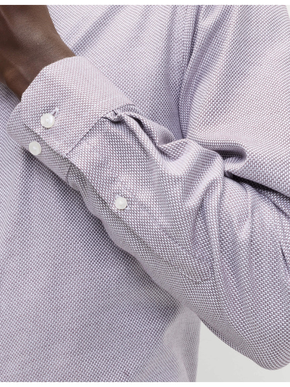 Marks & Spencer Луксозна риза с нормален силует от чист памук с текстура Marks & Spencer червена