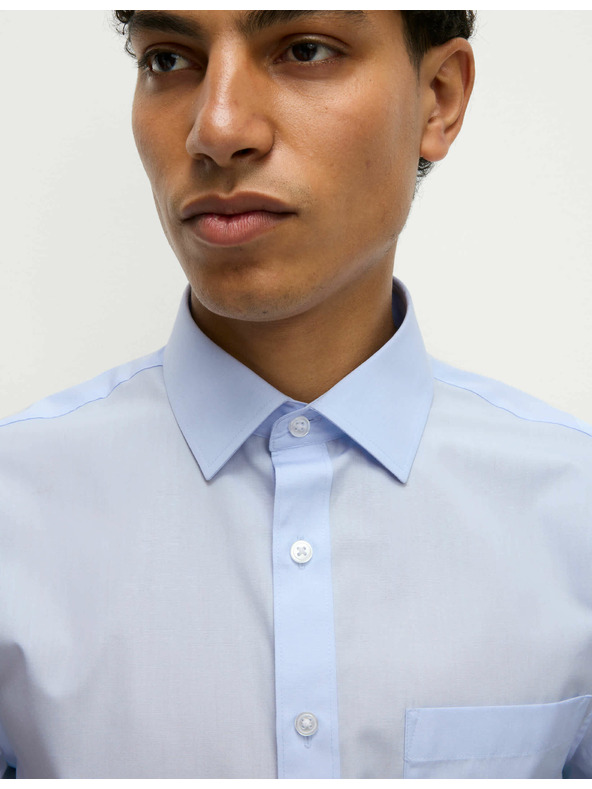 Marks & Spencer Синя риза с нормален силует с дълъг ръкав, 3 бр. Marks & Spencer