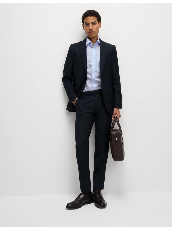 Marks & Spencer Синя риза с нормален силует с дълъг ръкав, 3 бр. Marks & Spencer