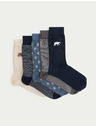 Marks & Spencer 5 чифта чорапи Cool & Fresh™ Bear с висок дял памук Marks & Spencer синя