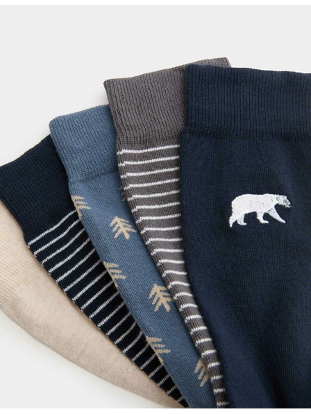 Marks & Spencer 5 чифта чорапи Cool & Fresh™ Bear с висок дял памук Marks & Spencer синя