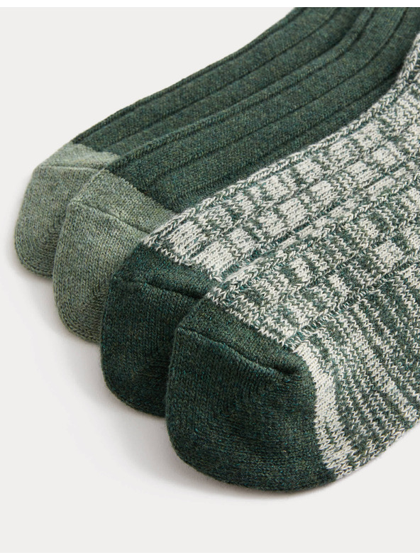 Marks & Spencer Средно топли термо чорапи с технология Heatgen, 2 чифта в опаковка Marks & Spencer зелена