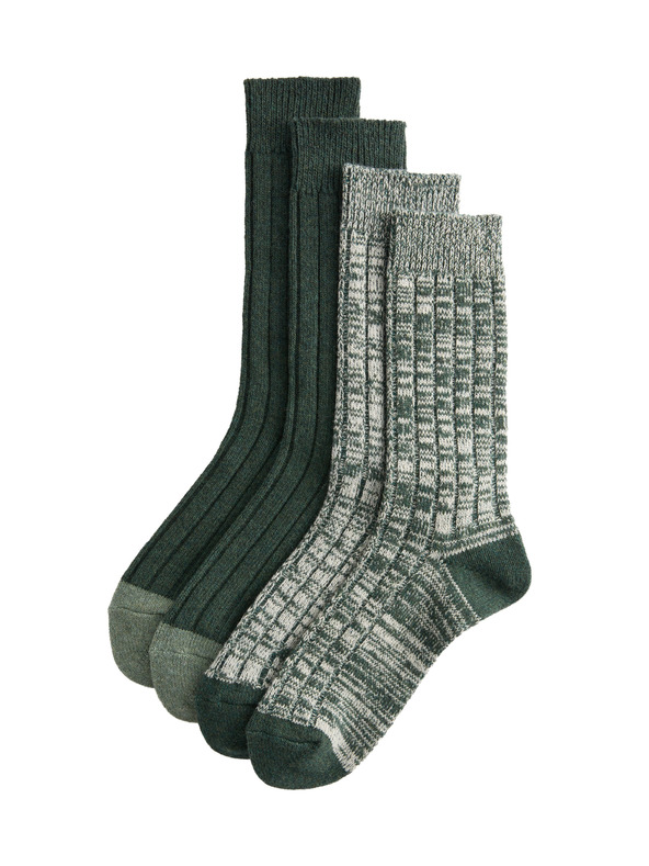 Marks & Spencer Средно топли термо чорапи с технология Heatgen, 2 чифта в опаковка Marks & Spencer зелена