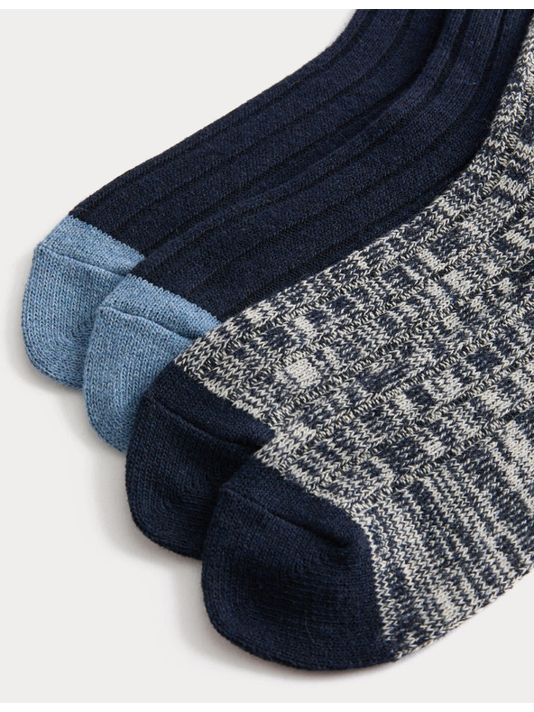 Marks & Spencer Средно топли термо чорапи с технология Heatgen, 2 чифта в опаковка Marks & Spencer военноморско синьо