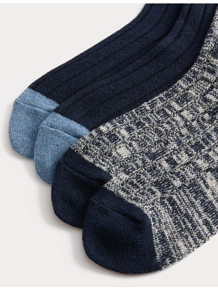 Marks & Spencer Средно топли термо чорапи с технология Heatgen, 2 чифта в опаковка Marks & Spencer военноморско синьо