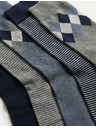 Marks & Spencer 5 чифта чорапи Argyle Cool & Fresh™ с висок дял памук Marks & Spencer синя