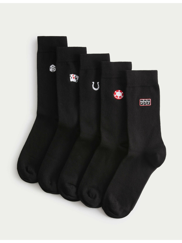 Marks & Spencer 5 чифта чорапи Cool & Fresh™ Casino с висок дял памук Marks & Spencer черна