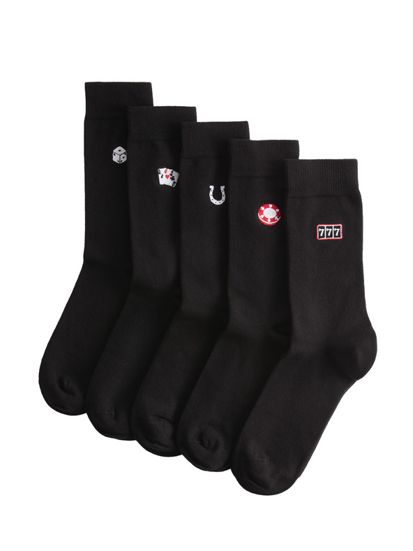 Marks & Spencer 5 чифта чорапи Cool & Fresh™ Casino с висок дял памук Marks & Spencer черна