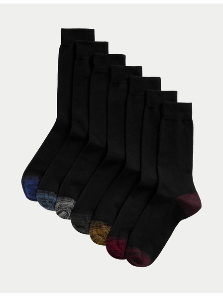 Marks & Spencer 7 чифта висококачествени памучни чорапи Cool & Fresh™ Marks & Spencer черни