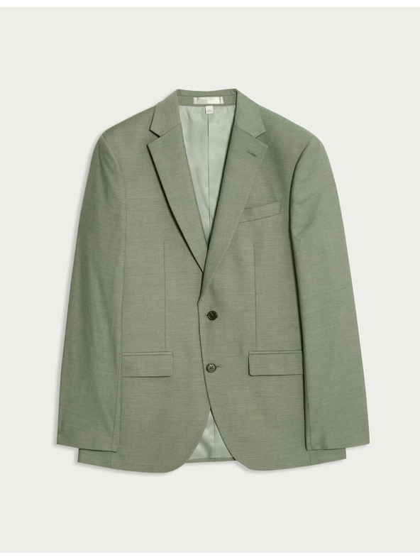 Marks & Spencer Костюмно сако с тесен крой Marks & Spencer зелена