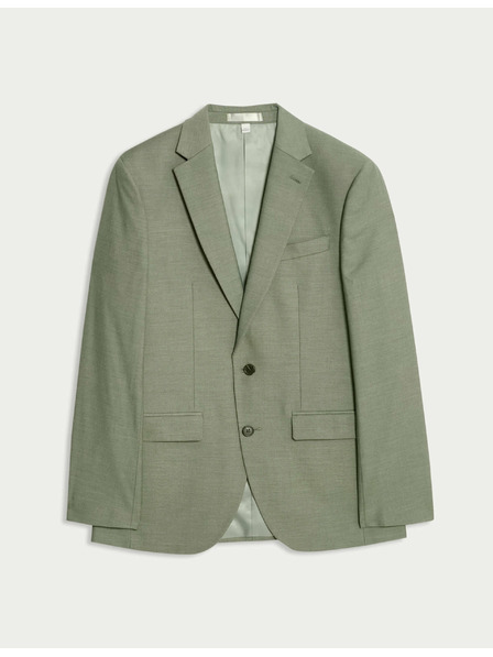 Marks & Spencer Костюмно сако с тесен крой Marks & Spencer зелена