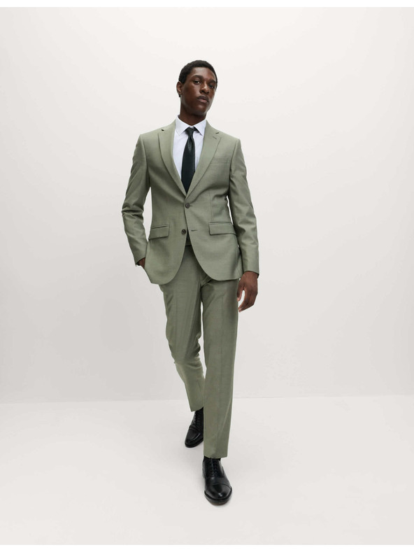 Marks & Spencer Костюмно сако с тесен крой Marks & Spencer зелена