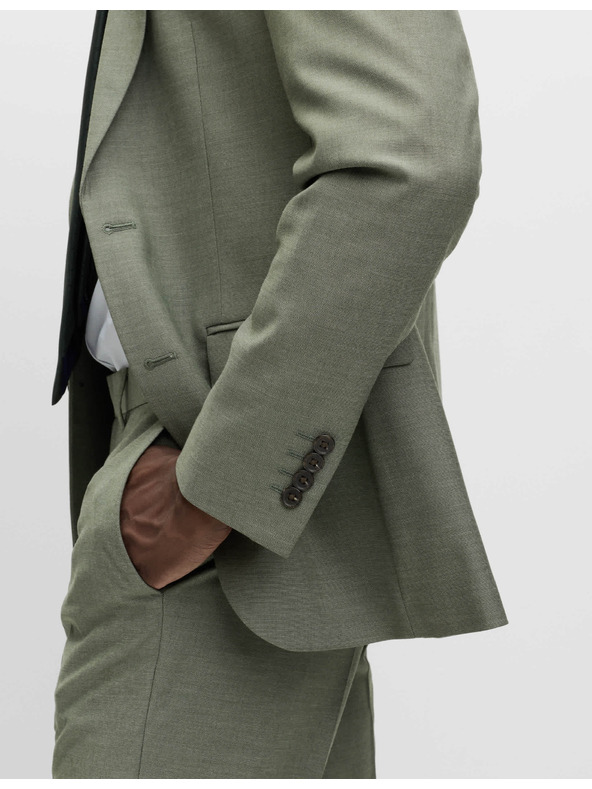 Marks & Spencer Костюмно сако с тесен крой Marks & Spencer зелена