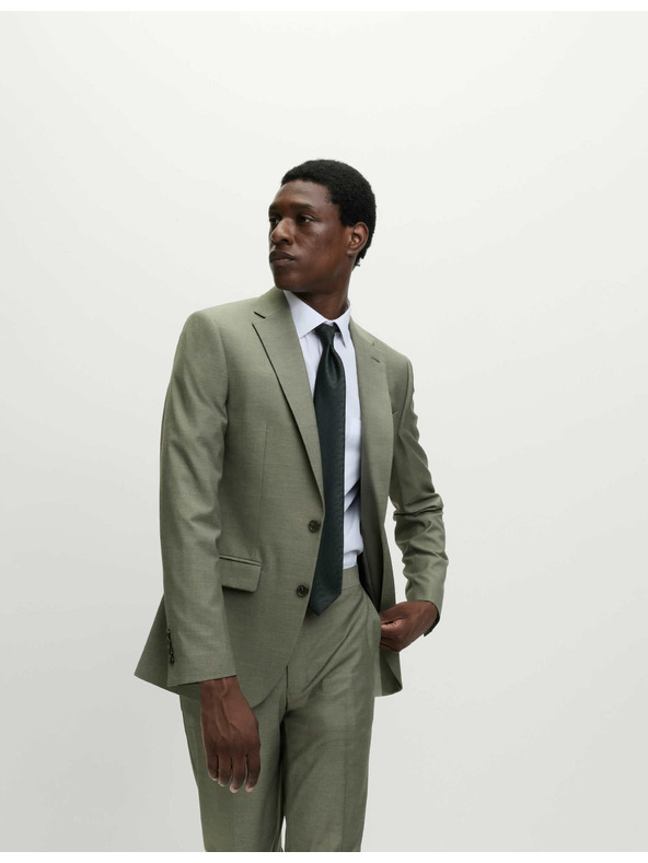 Marks & Spencer Костюмно сако с тесен крой Marks & Spencer зелена