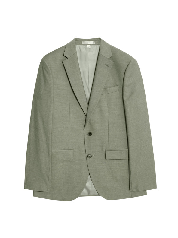 Marks & Spencer Костюмно сако с тесен крой Marks & Spencer зелена