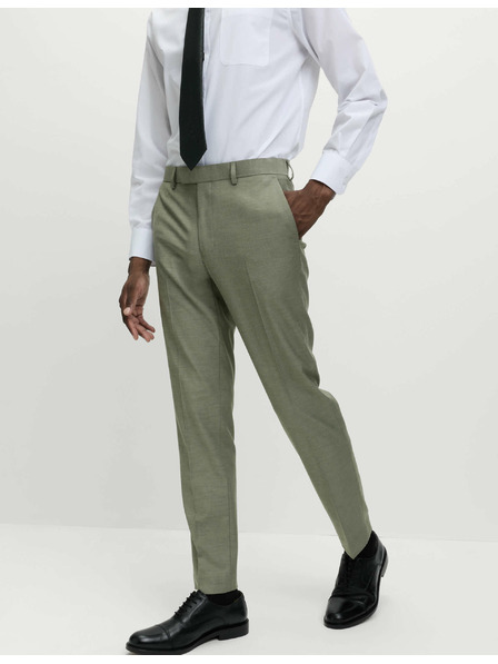 Marks & Spencer Костюмени панталони с тесен крой Marks & Spencer зелена