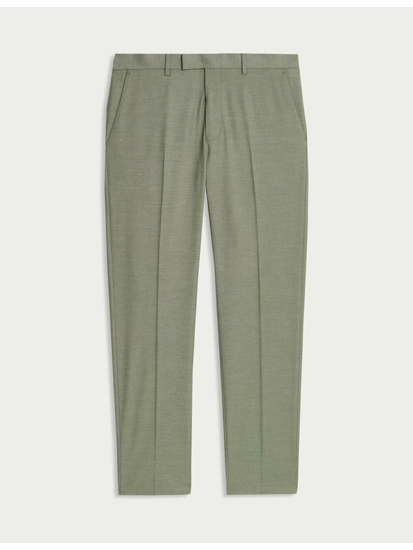 Marks & Spencer Костюмени панталони с тесен крой Marks & Spencer зелена
