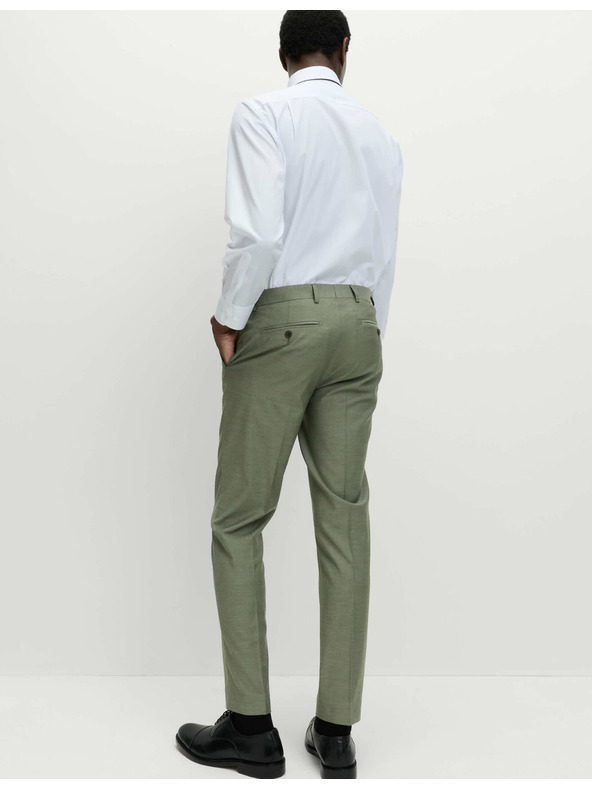 Marks & Spencer Костюмени панталони с тесен крой Marks & Spencer зелена