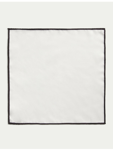 Marks & Spencer Кърпичка за джоб от чисто коприна Marks & Spencer бяла